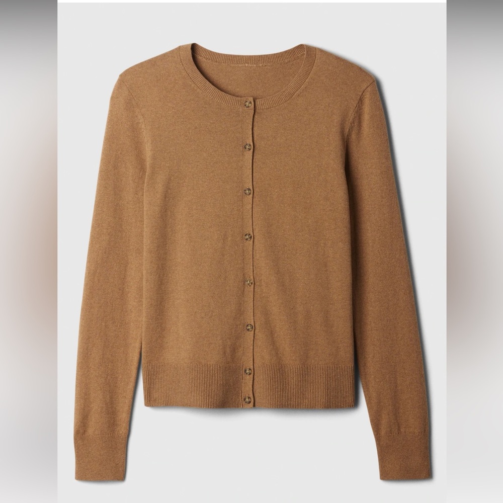 NWT Gap Crewneck Gardigan in Dull Rose XL